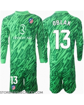 Atletico Madrid Jan Oblak #13 Portiere Maglia Gara Trasferta Repliche 2024-25 Bambino Maniche Lunghe